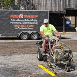 Parking Lot Line Striping Services - Power Sweeping Services