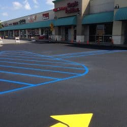 Directional Arrows and Parking Lot Line Striping for Retail