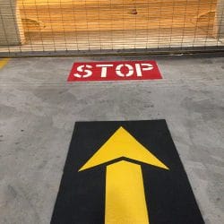 Directional Arrow Painting for Parking Garage