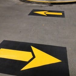 Directional Arrow Painting for Parking Garage