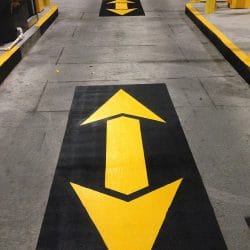 Directional Arrow Painting for Parking Garage