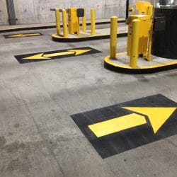 Directional Arrow Painting for Parking Garage