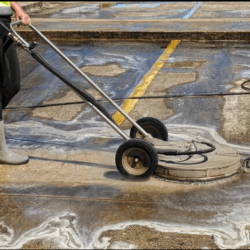 Power Washing Services on Parking Lot Pavement