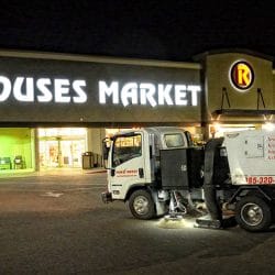 Power Sweeping for Retail Parking Lot with Truck